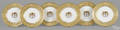 Set of six Sevres porcelain armorial plates 1813 made for Mason L Barton of Straffan County Kildare Ireland
