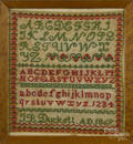 Wool on linen sampler