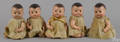 Five Madame Alexander composition Dionne Quintuplets dolls