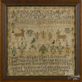 Silk on linen sampler
