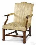 Frank Auspitz York Pennsylvania Chippendale style walnut open armchair