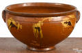 Large redware bowl 19th c