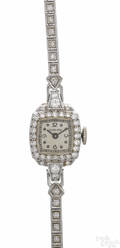Concord platinum and diamond ladies wrist watch