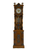 German oak tall case clock late 19th c