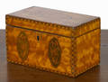 George III satinwood tea caddy late 18th c