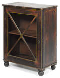 New England painted pine display cabinet ca 1830