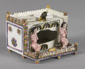 English pearlware figural inkwell 19th c