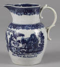 English pearlware pitcher dated