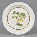 Pearlware blue feather edge charger 19th c