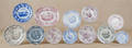 Twelve pieces of transferware china