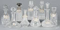 Four Waterford crystal liquor bottles