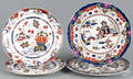 Four Ironstone Imari palette plates
