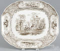 Brown Staffordshire Triumphal Car platter