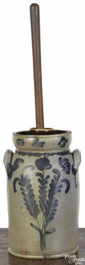 Pennsylvania Remmeytype stoneware churn 19th c