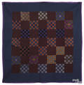 New Wilmington Pennsylvania Amish twentyfive patch wool quilt late 19th c