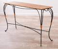 Wrought Iron  Rattan Console Sofa Table