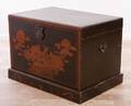 Asian Camphor Wood Chest Lacquered  Painted