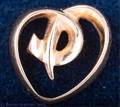 Tiffany  Co18K YG Heart Lapel Pin Paloma Picasso