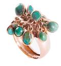 Turquoise  18K Yellow Gold Charm Ring