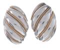 Tiffany  Co Sterling  18K Swirl Earrings