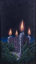 Roger Hane Candle Building Acrylic On Canvas