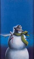 Roger Hane Bloody Snowman Acrylic On Canvas