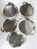 Five Mexican Silver Trays
