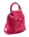 A Valentino Garavani Pink Leather Rose Handbag