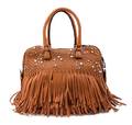 A Valentino Garavani Brown Leather Handbag