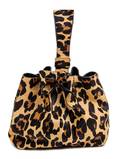 An Alaia Leopard Print Calfskin Bucket Bag