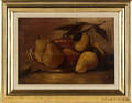 Oil on canvas still life of fruit