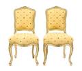 A Pair of Louis XV Style Diminutive Painted Side Chairs