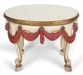 An Italian Painted and Parcel Gilt Side Table