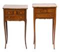A Pair of Louis XVI Inlaid Kingwood Style Side Tables