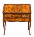 A Louis XVXVI Transitional Slant Front Marquetry Desk