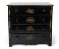 An American Ebonized and Gilt Decorated Chest of Drawers