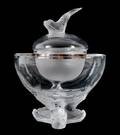 A Lalique Molded and Frosted Glass Caviar Bowl