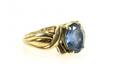 Ladies 10k Yellow Gold  Blue Topaz Ring