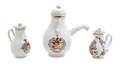 A Group of Chinese Export Porcelain Chocolate Pots