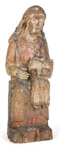 A Continental Carved and Gessoed Figure