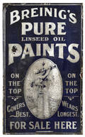 Breinigs Pure Paints  enameled porcelain sign
