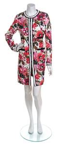 A Dolce  Gabbana Jacquard Ribbon Trim Coat