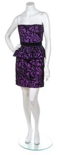 A Lanvin Black And Purple Lace Ensemble
