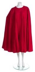 An Yves Saint Laurent Red Wool Cape