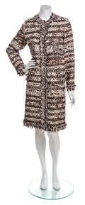 An Oscar de la Renta Brown Embellished Coat