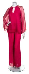 A Stephen Burrows Magenta Pant Ensemble