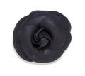 A Chanel Black Camellia Pin