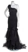A Prada Black One Shoulder Gown