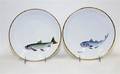 A Set of Twelve Bavaria Schellfisch Porcelain Plates