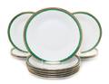 A Set of Twelve Richard Ginori Italy Palermo Green Plates